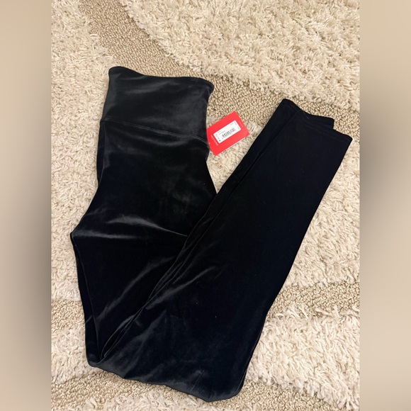 NWT SPANX Women's Black Velvet Leggings XL Fits L as Well - Picture 4 of 4
